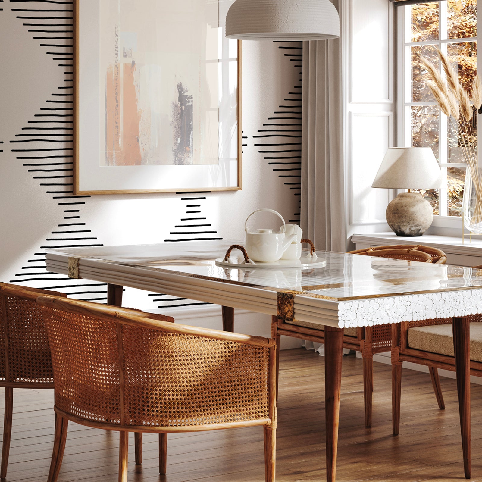Mod Diamond Stripe