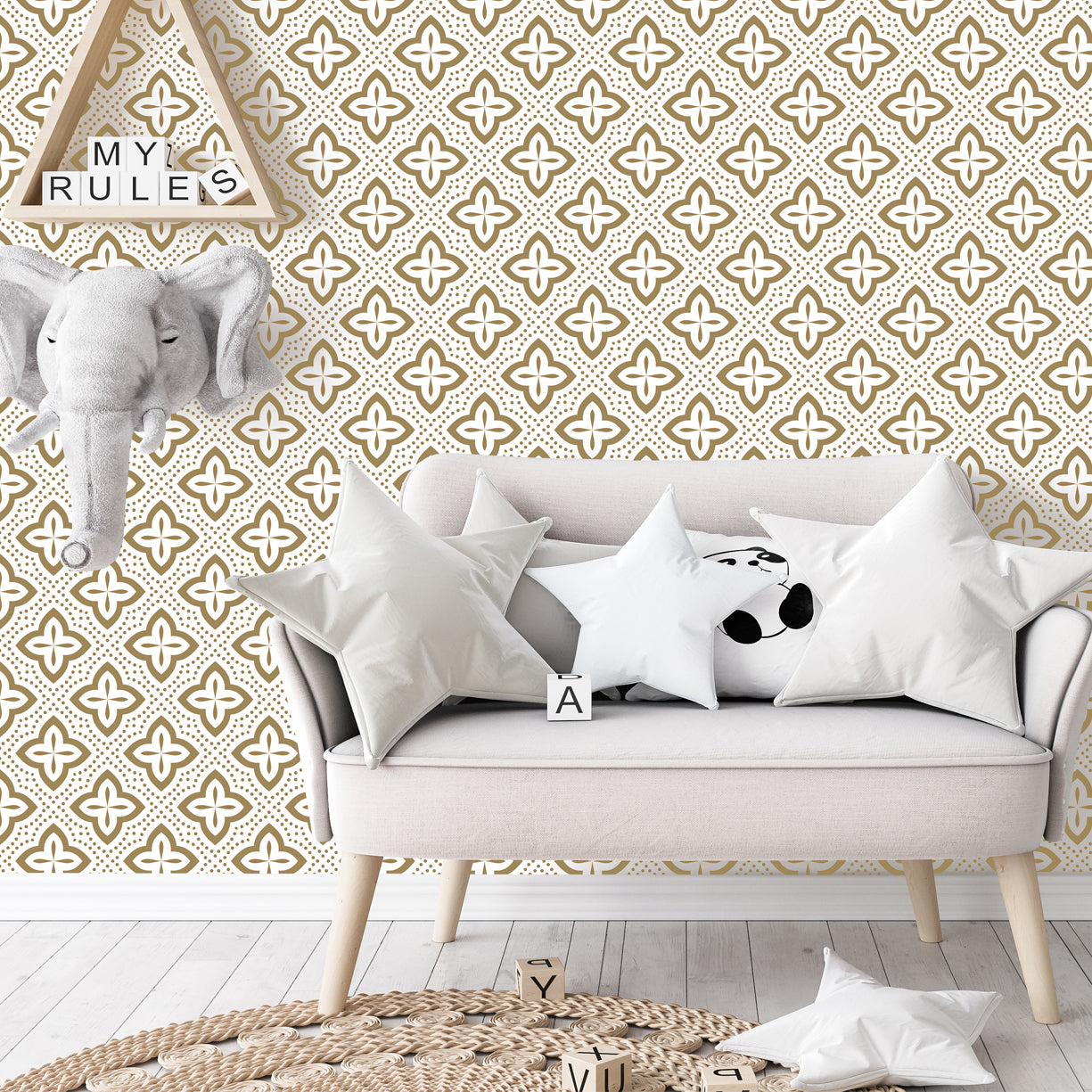 Papier Peint Marocain Antique Peel & Stick Tissu