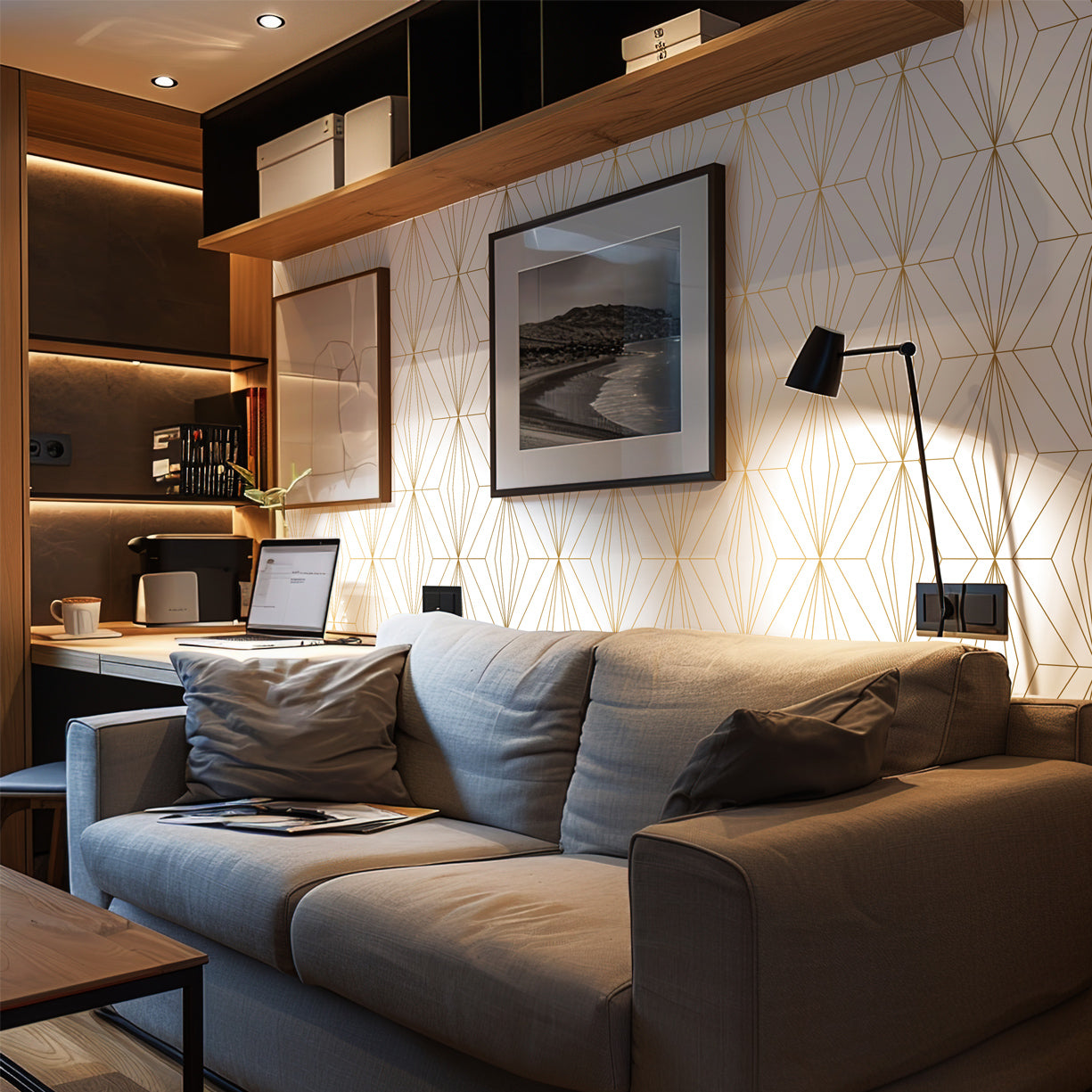 Chic Diamond Geometric Wallpaper