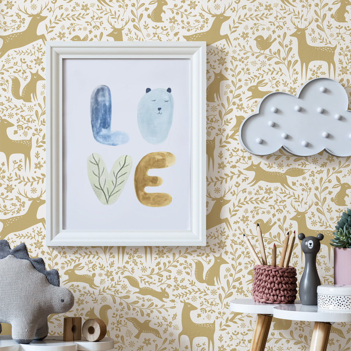 Adorable Animals Removable Wallpaper by Wallplays