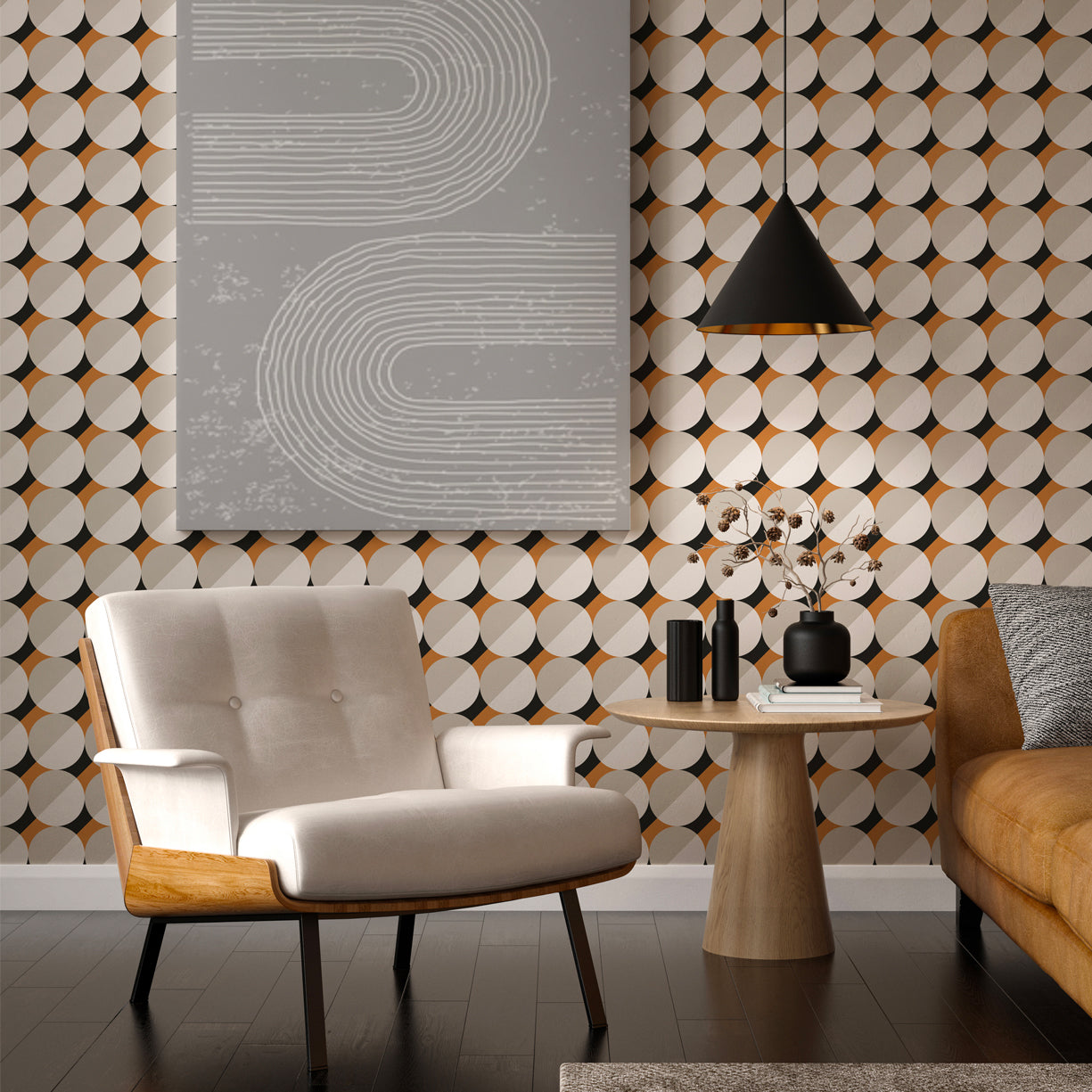 MCM Circle Mid-Century Wallpaper