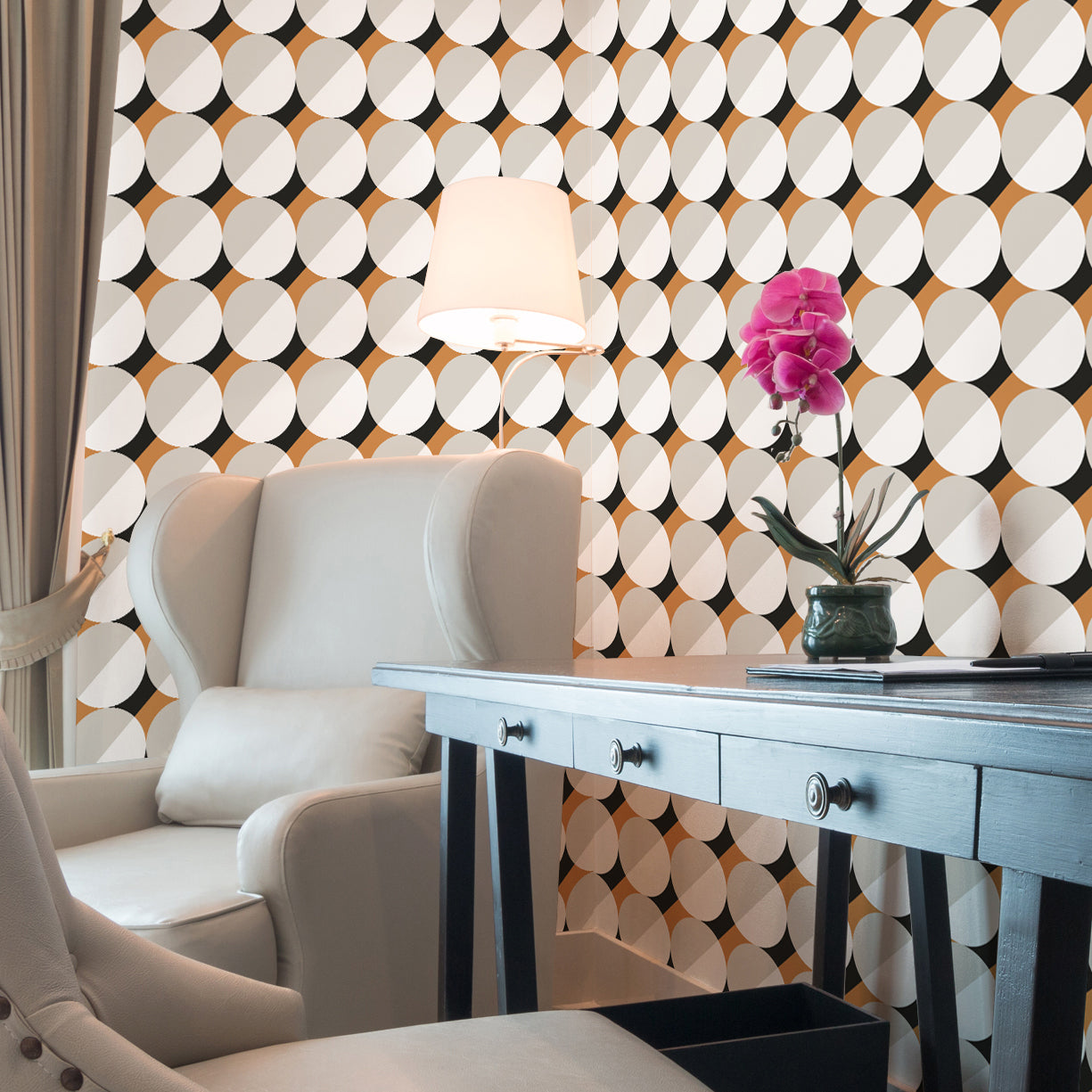 MCM Circle Mid-Century Wallpaper