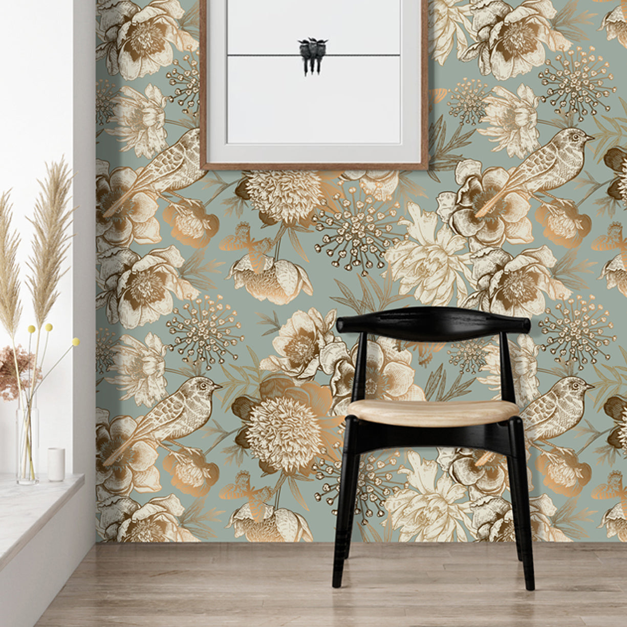 Chateau Garden Floral Wallpaper