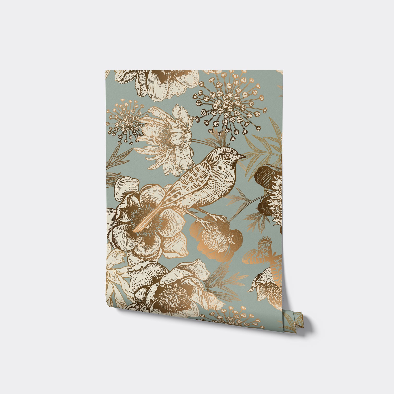 Chateau Garden Floral Wallpaper