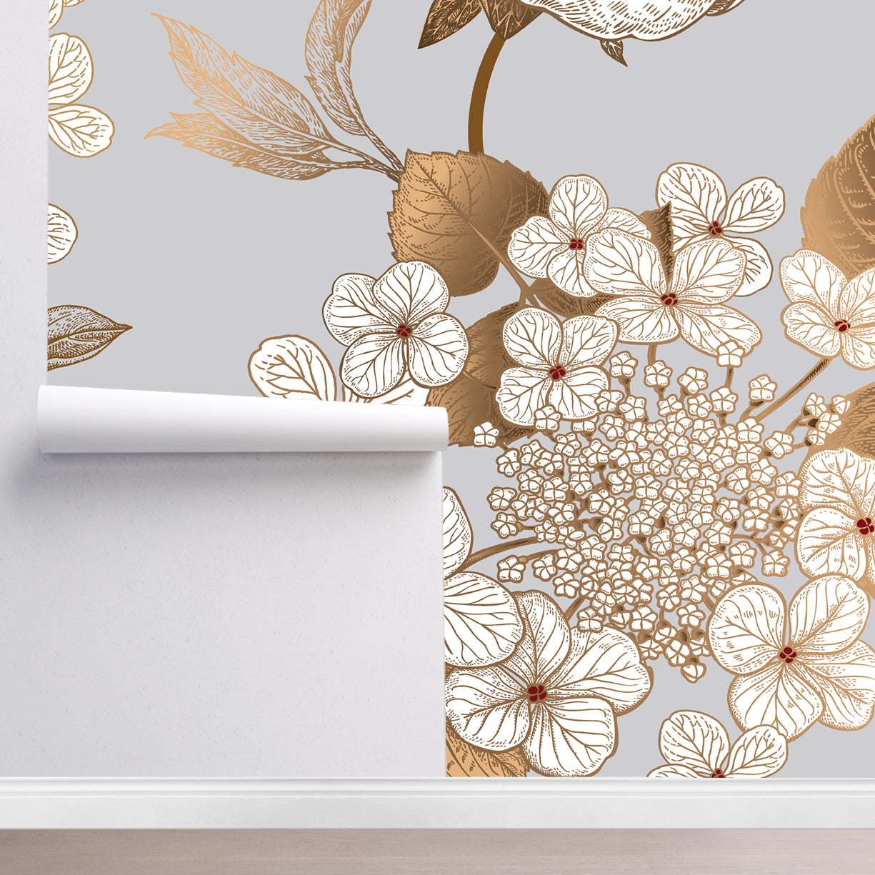 Exquisite Romantic Floral Wallpaper