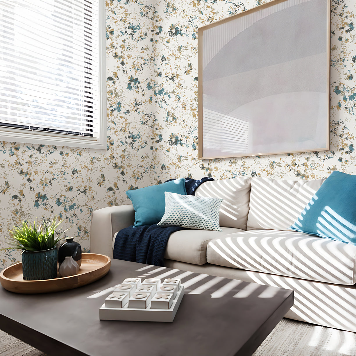 Subtle Abstract Floral Wallpaper