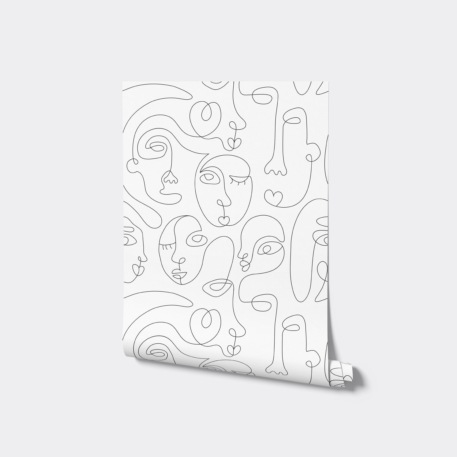Contemporary Line Portraits Wallpaper