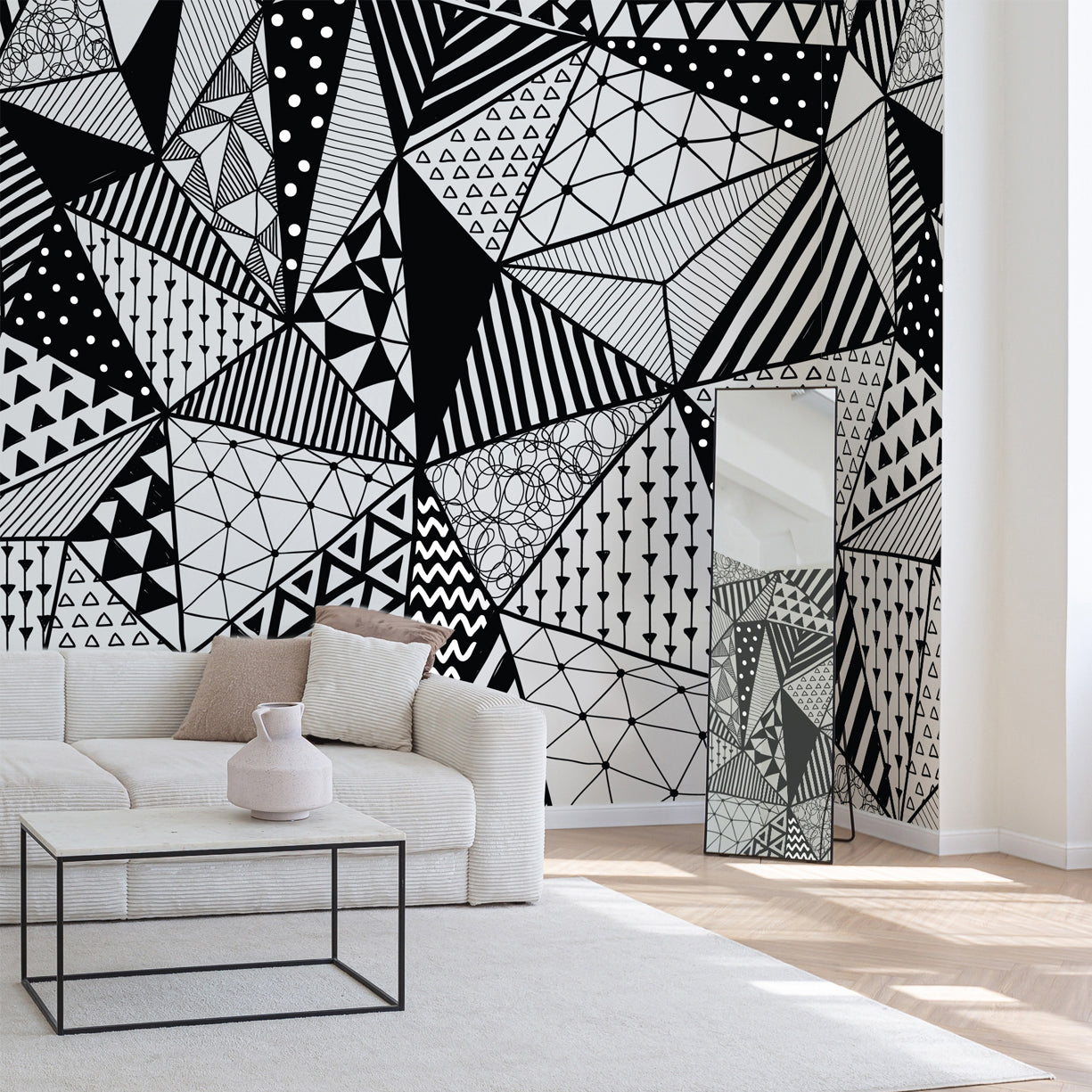Retro Triangle Mural Wallpaper