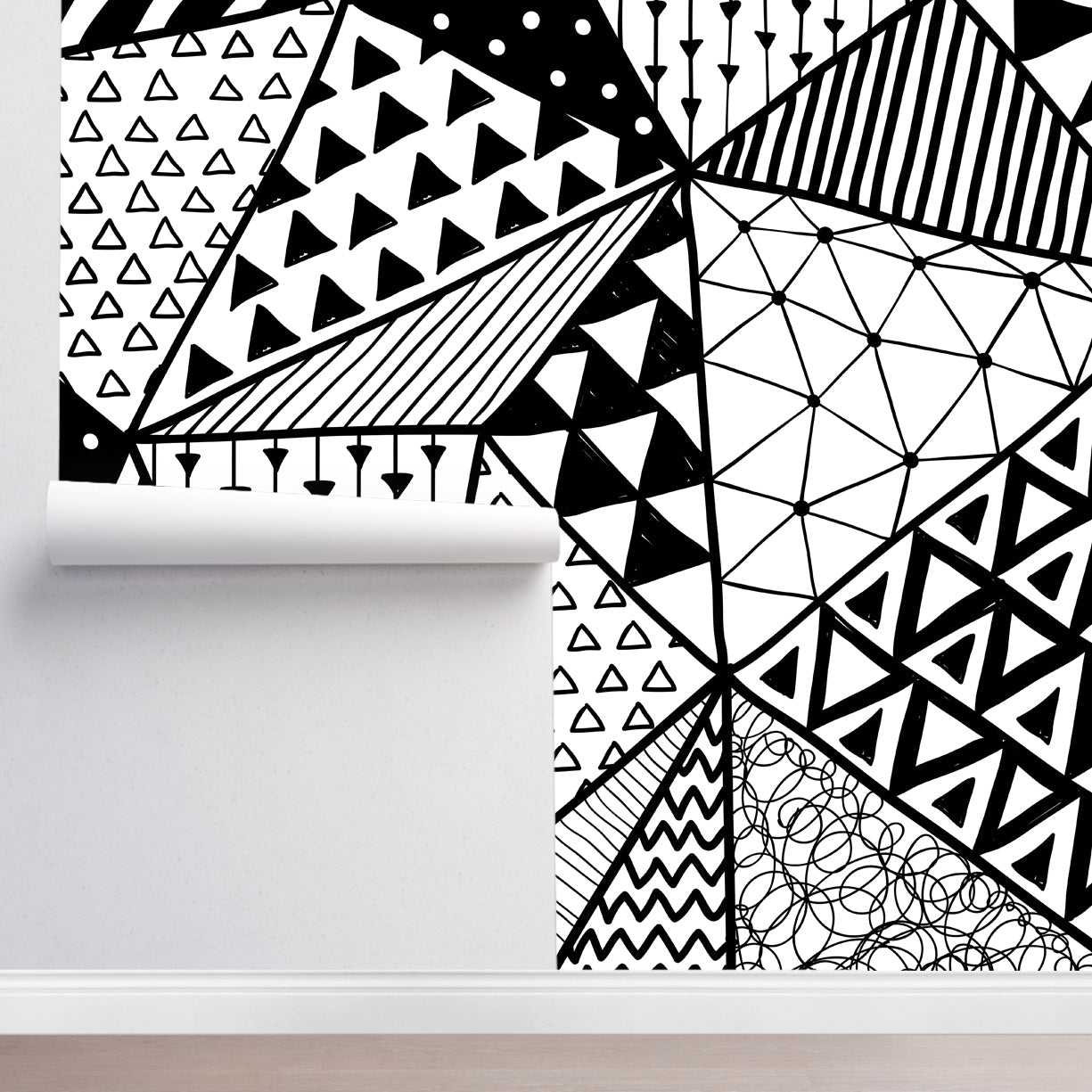 Retro Triangle Mural Wallpaper