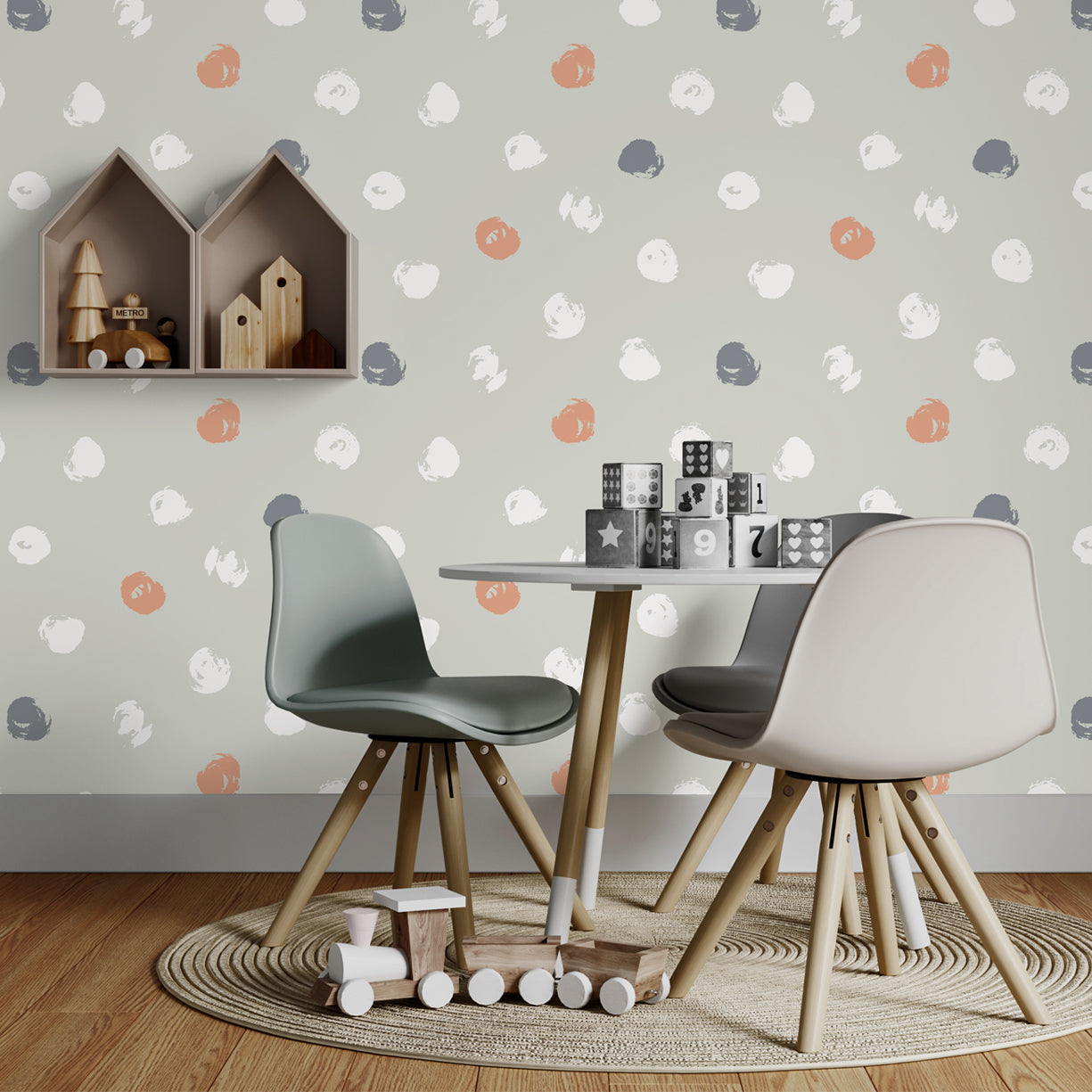 Colorful Brushstroke Dots Wallpaper