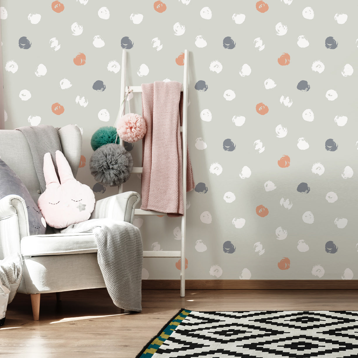 Colorful Brushstroke Dots Wallpaper