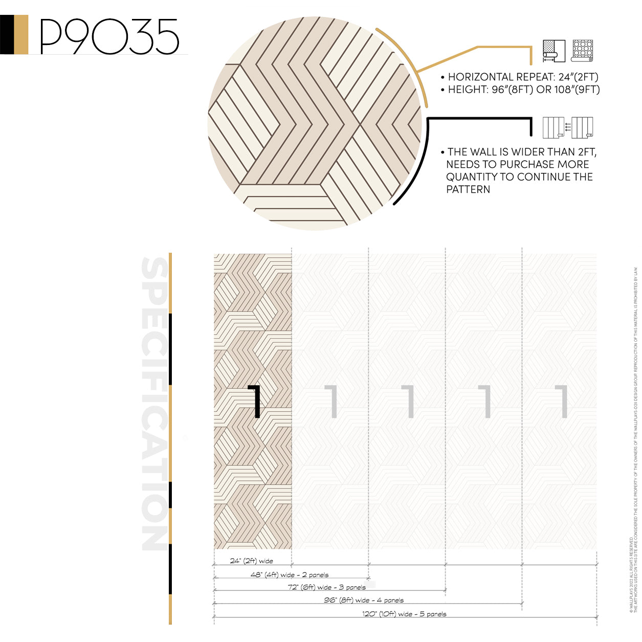 Abstract Striped Hexagon