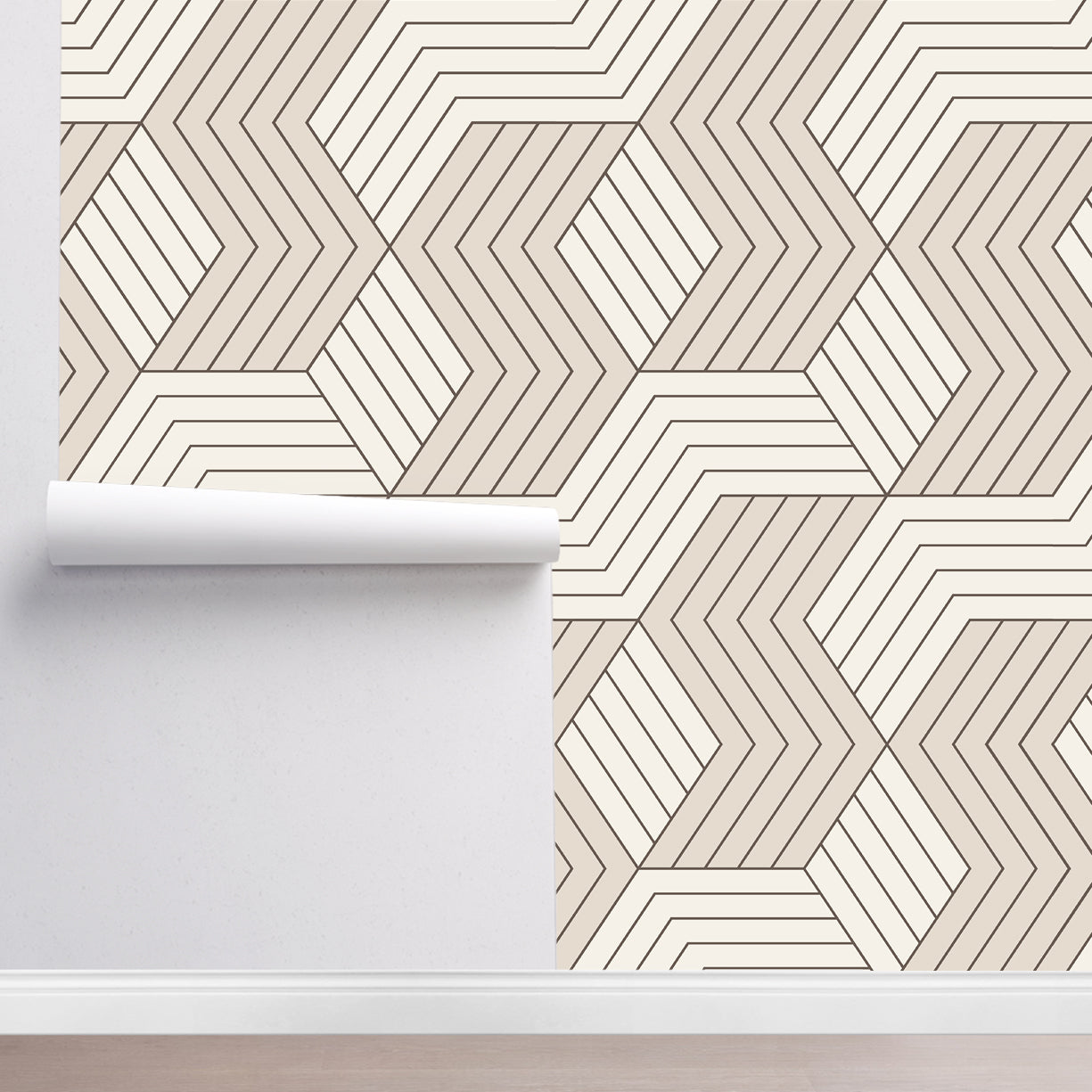 Abstract Striped Hexagon