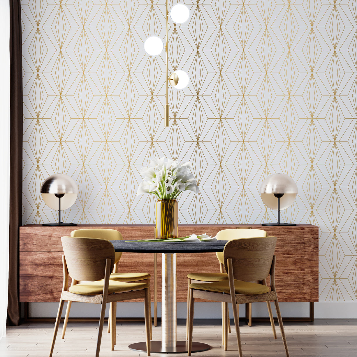 Chic Diamond Geometric Wallpaper