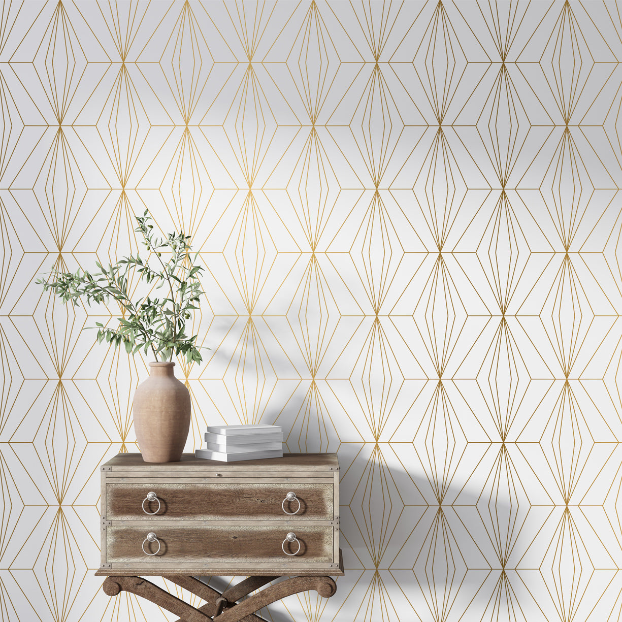 Chic Diamond Geometric Wallpaper
