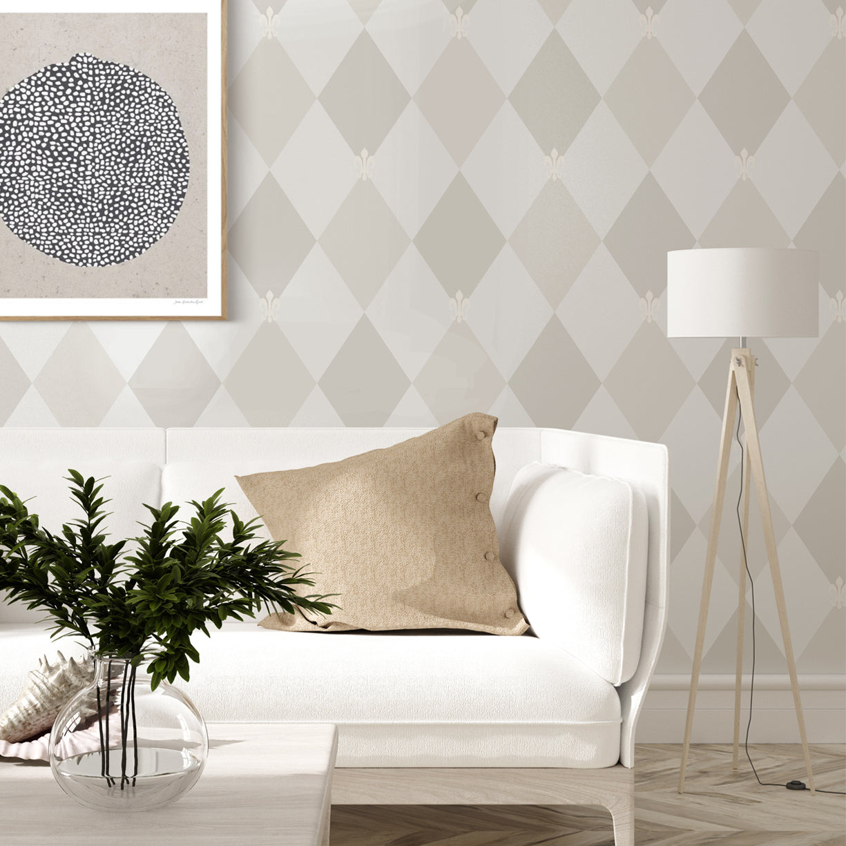 Fleur-de-lis-Harlequin Wallpaper