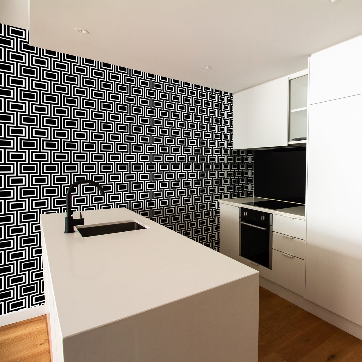 Black Plain Weave Wallpaper