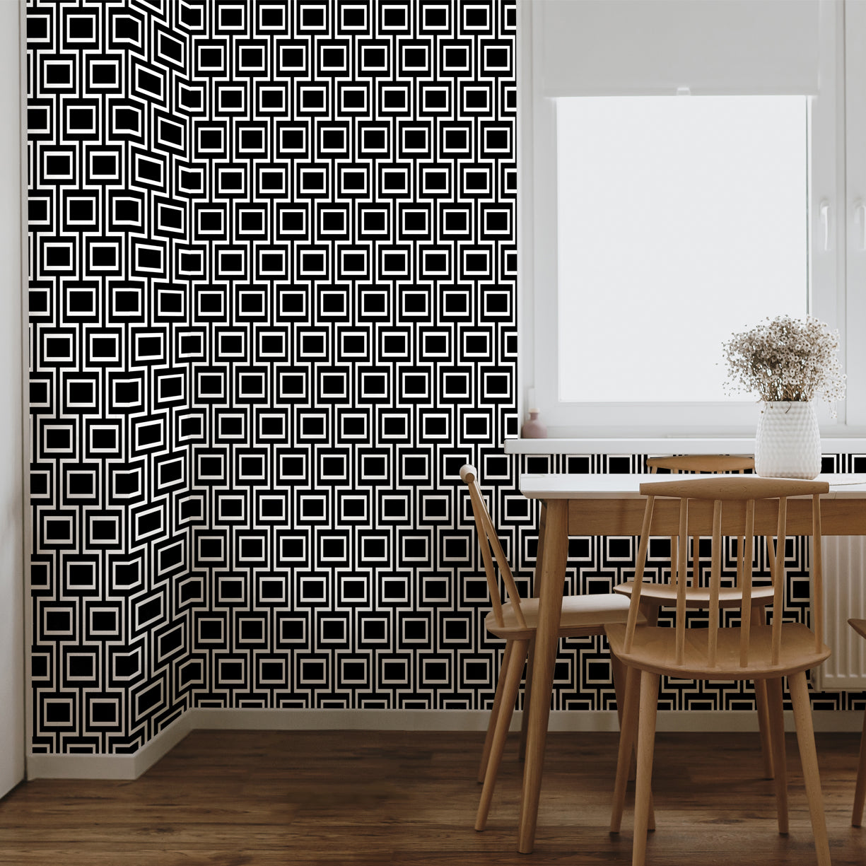 Black Plain Weave Wallpaper