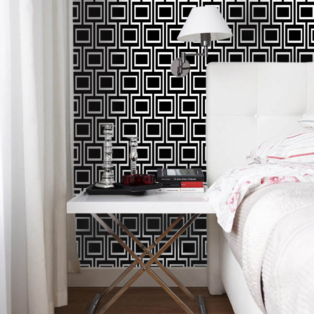 Black Plain Weave Wallpaper