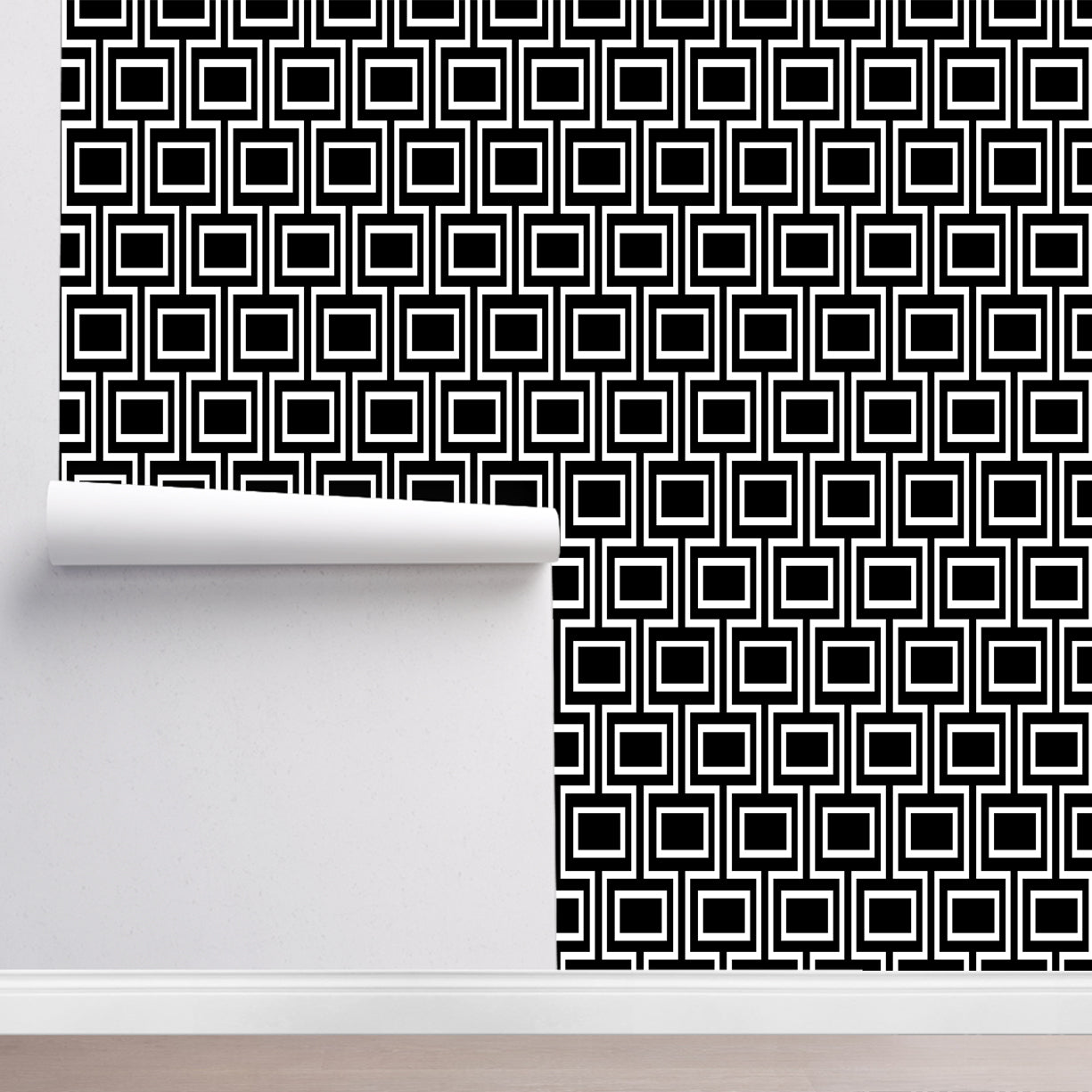 Black Plain Weave Wallpaper