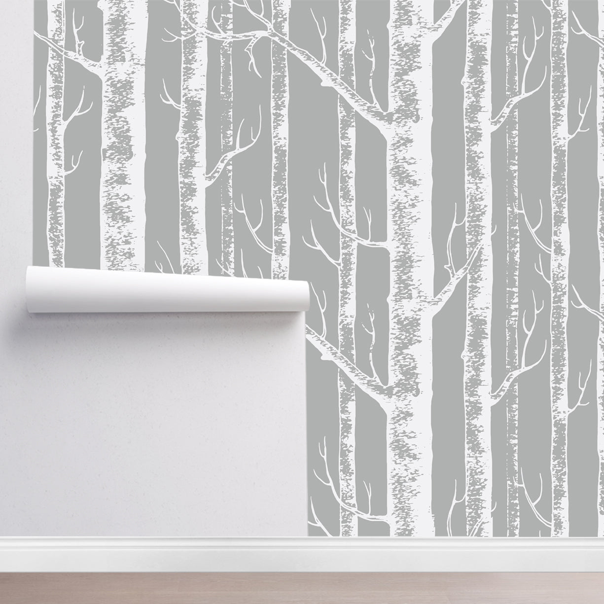 Modern Birch Grove Wallpaper