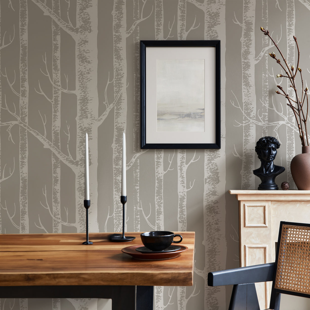 Modern Birch Grove Wallpaper