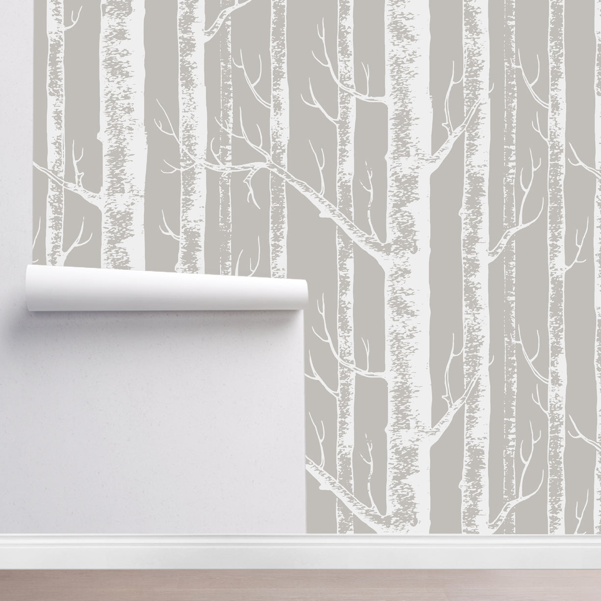 Modern Birch Grove Wallpaper