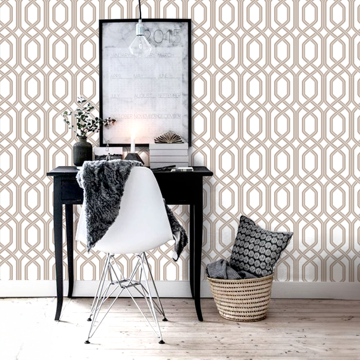 Modern Trellis Wallpaper