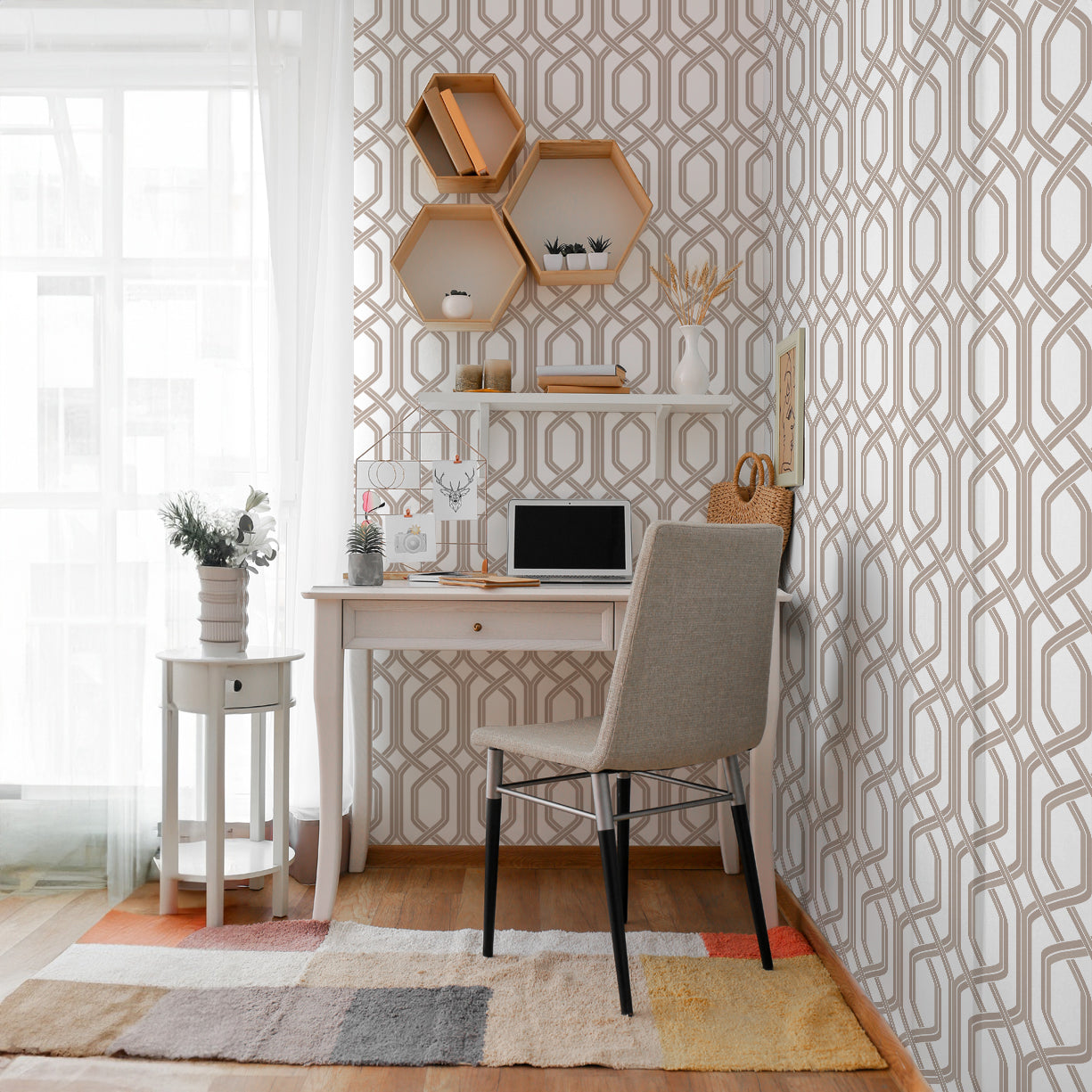Modern Trellis Wallpaper