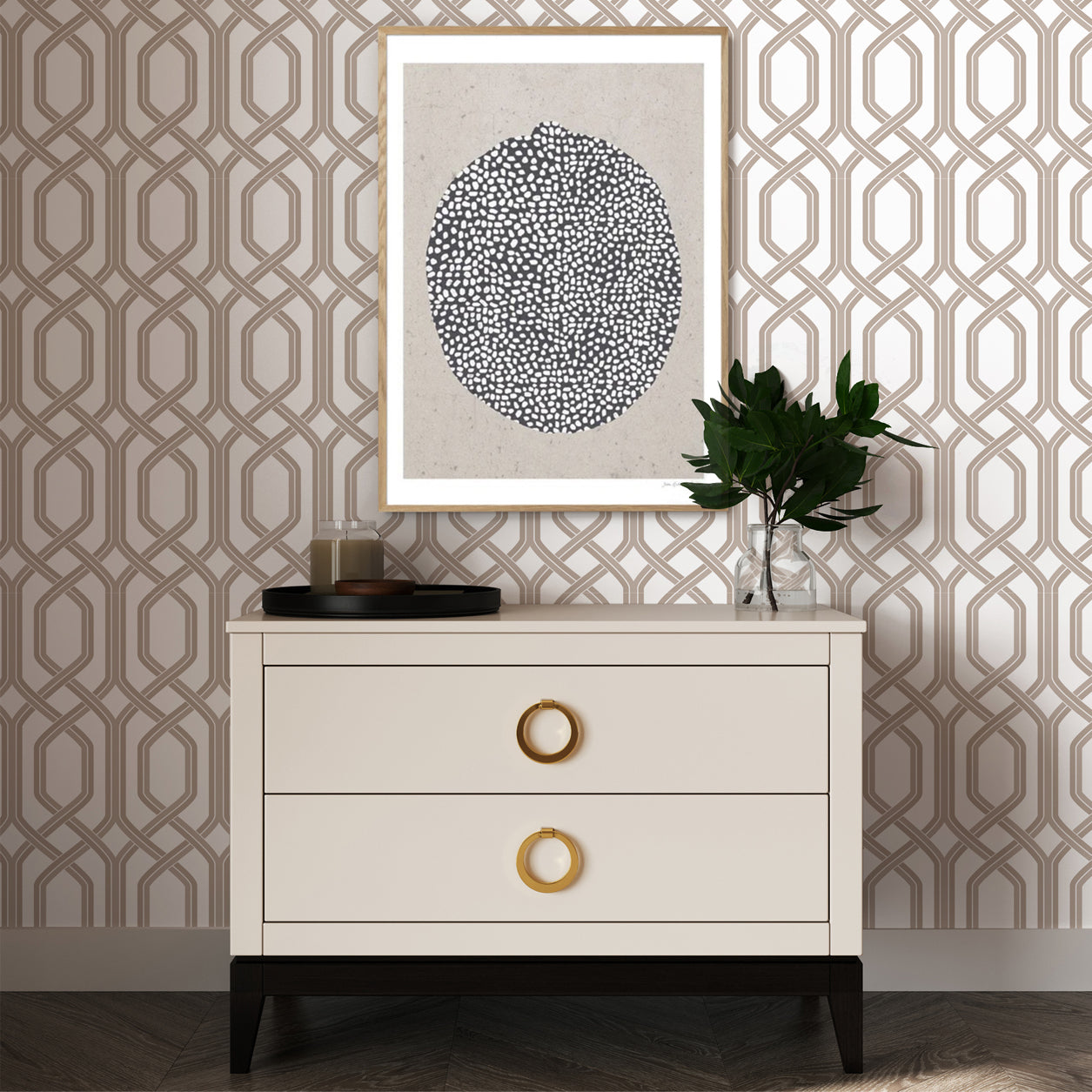 Modern Trellis Wallpaper