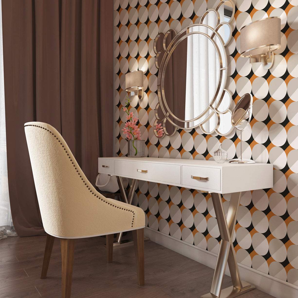 MCM Circle Mid-Century Wallpaper