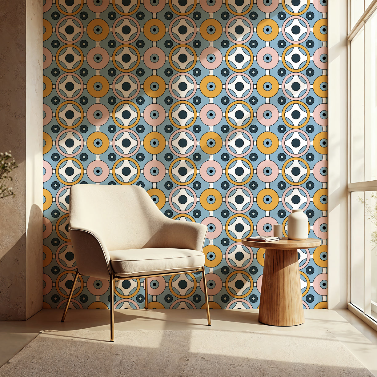 Atomic Geometric Harmony Wallpaper