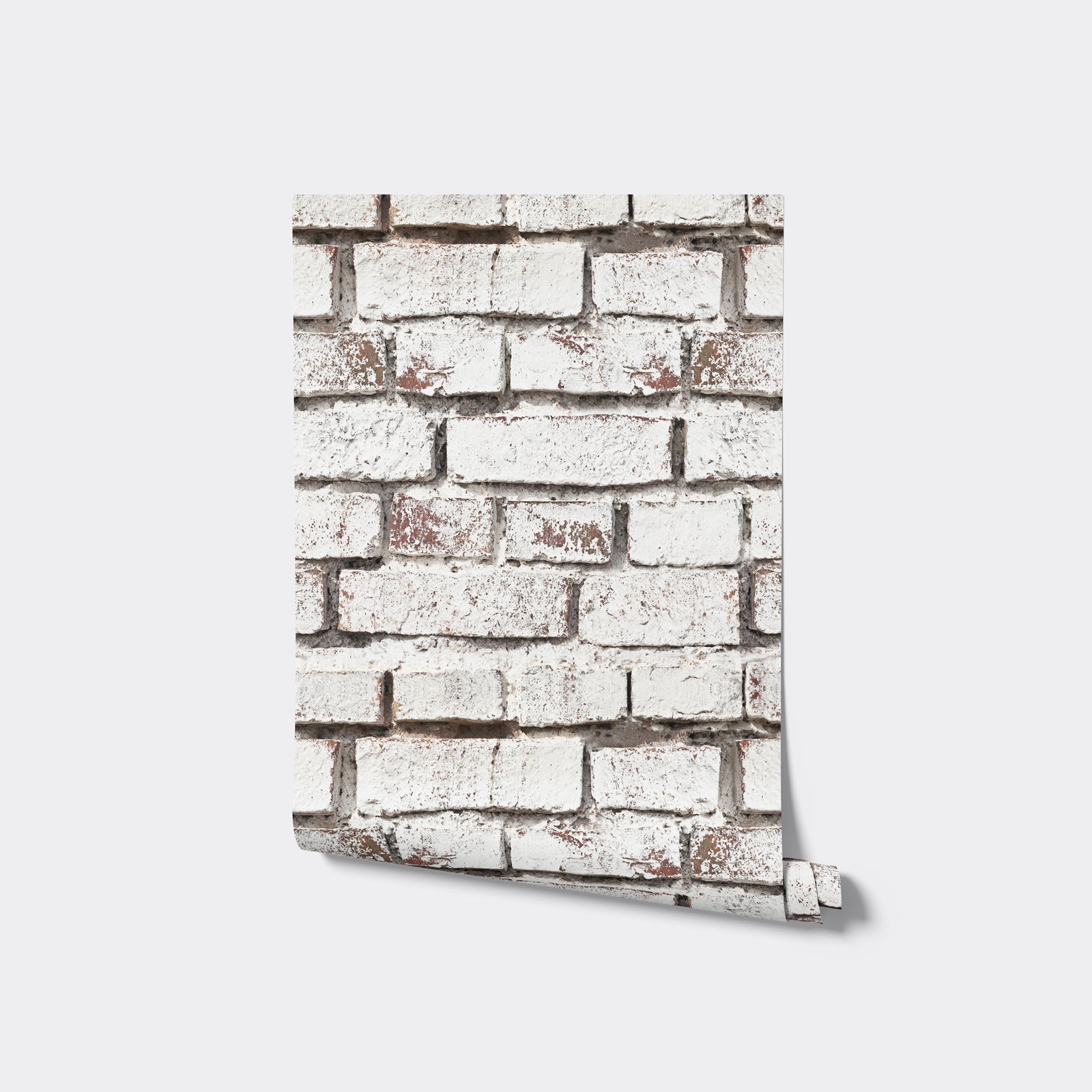 Vintage White Brick Wallpaper