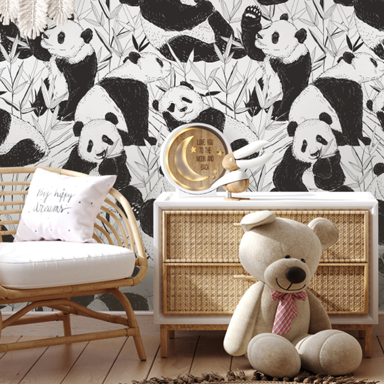 Pandas Removable Wallpaper by Wallplays