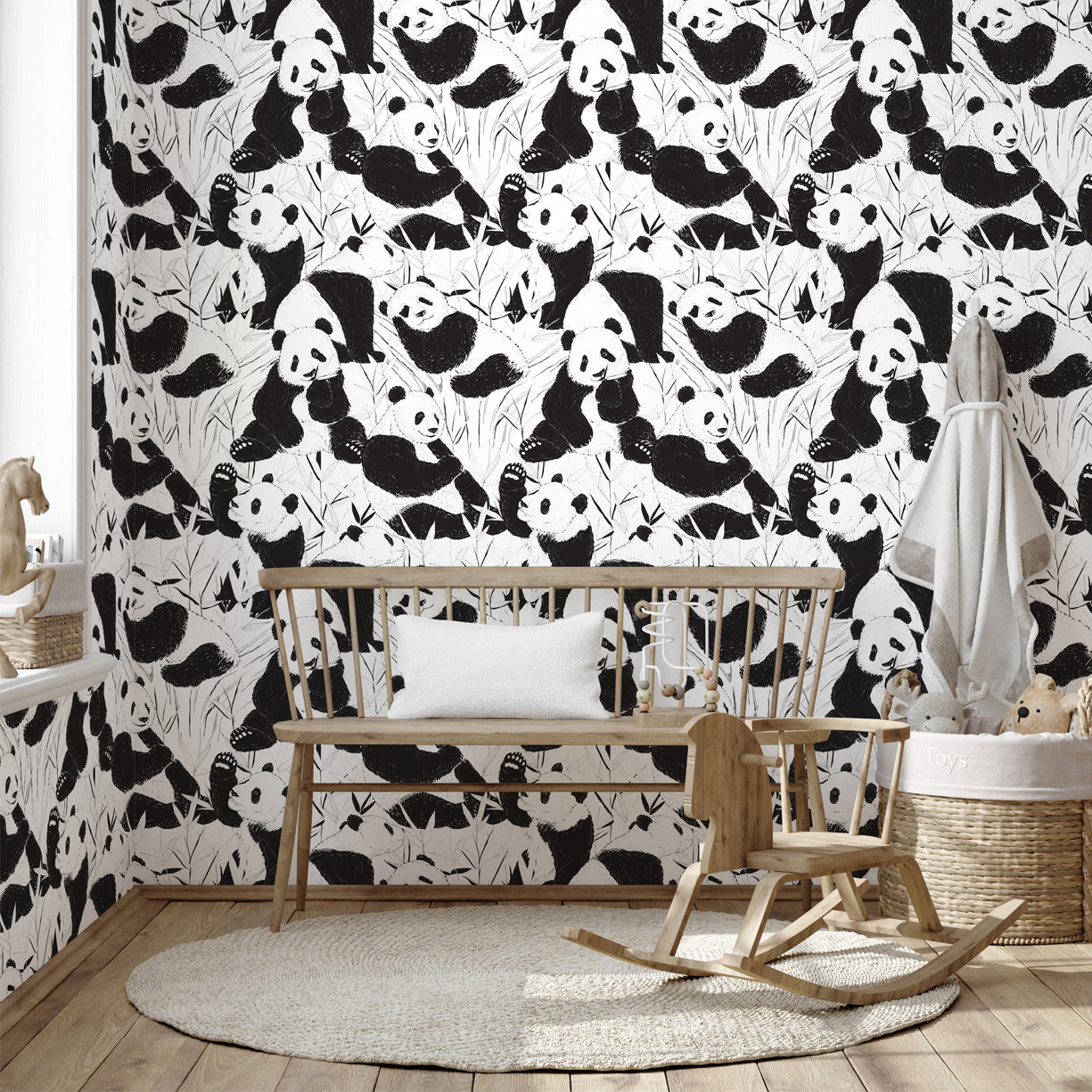Pandas Removable Wallpaper by Wallplays