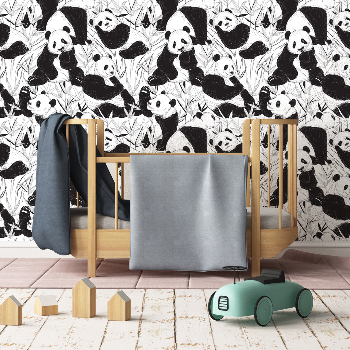 Pandas Removable Wallpaper by Wallplays