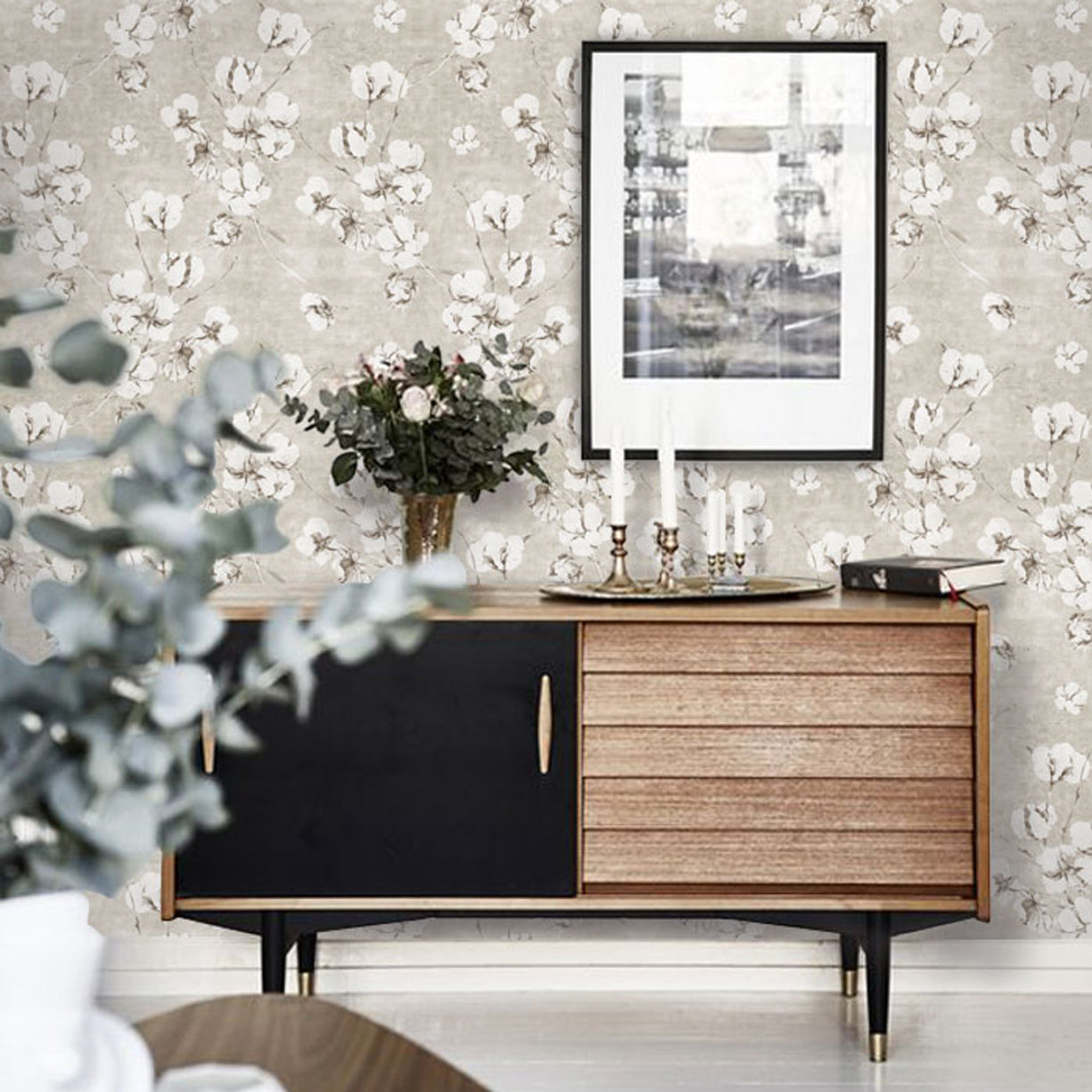 Cotton Flowers Wallpaper
