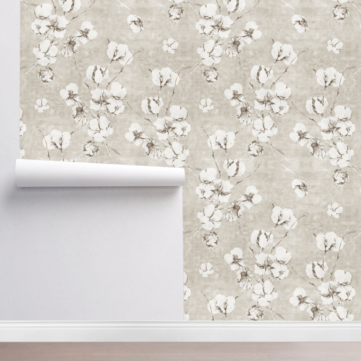 Cotton Flowers Wallpaper