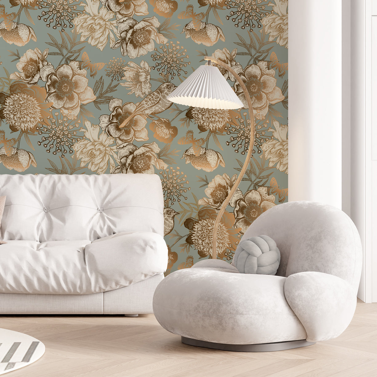 Chateau Garen Floral Wallpaper