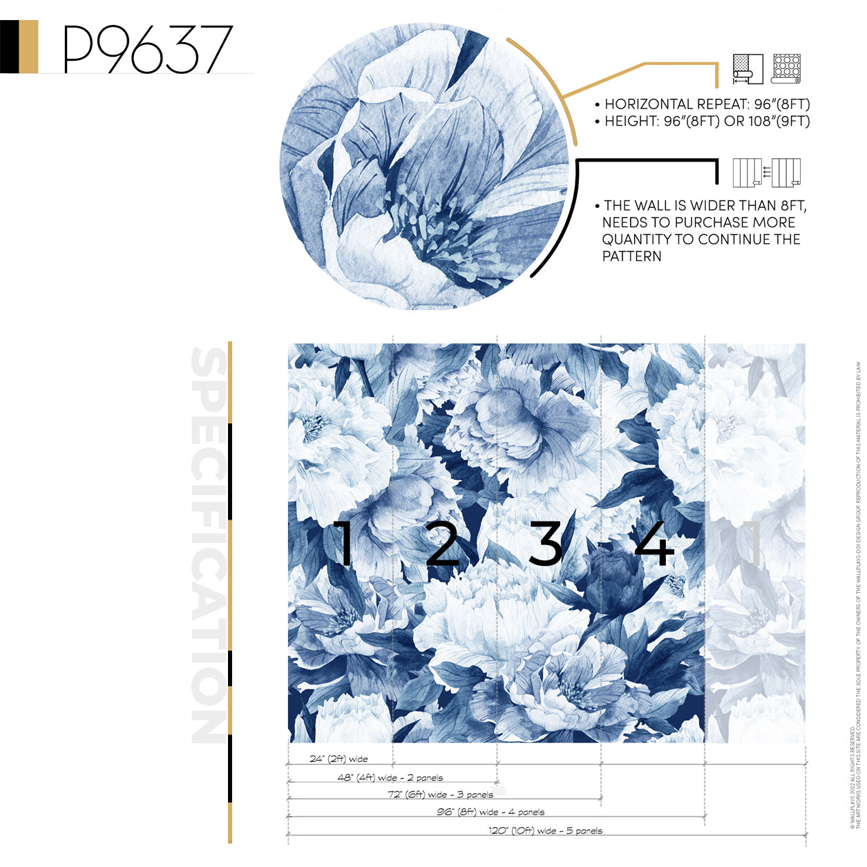 Blue Peony Wallpaper