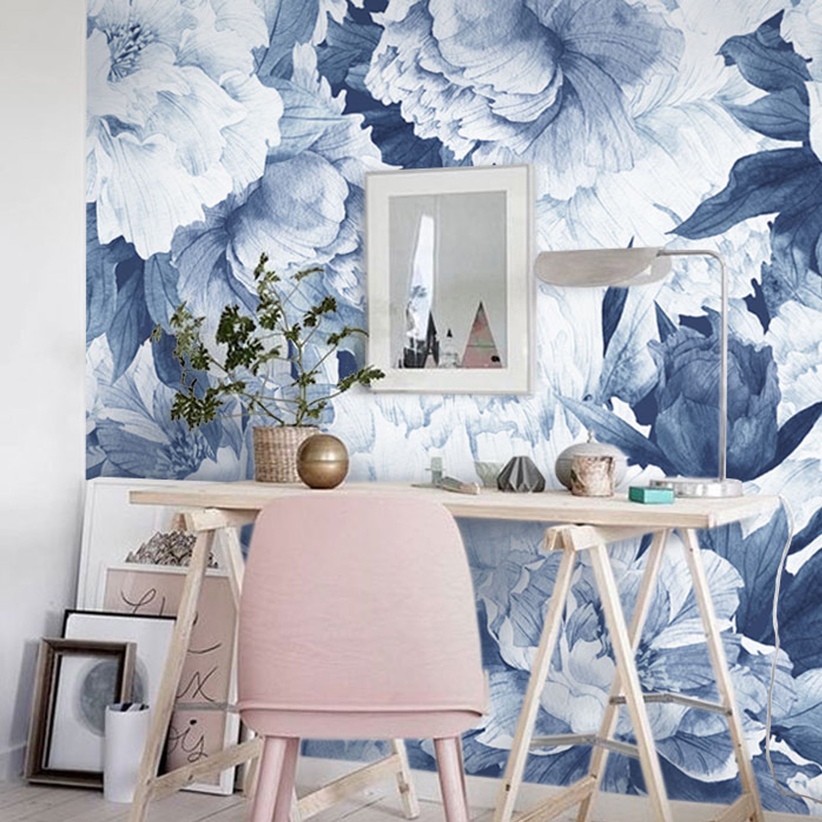 Blue Peony Flowers