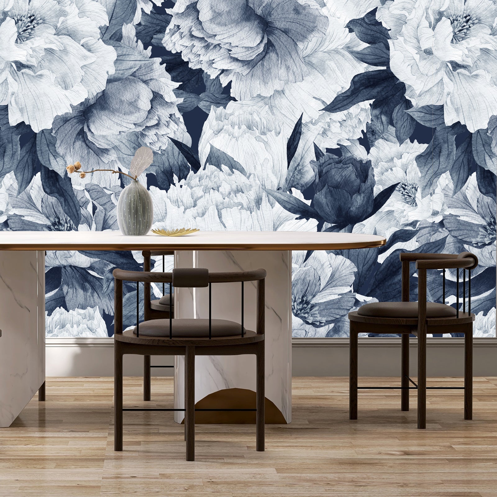 Blue Peony Wallpaper