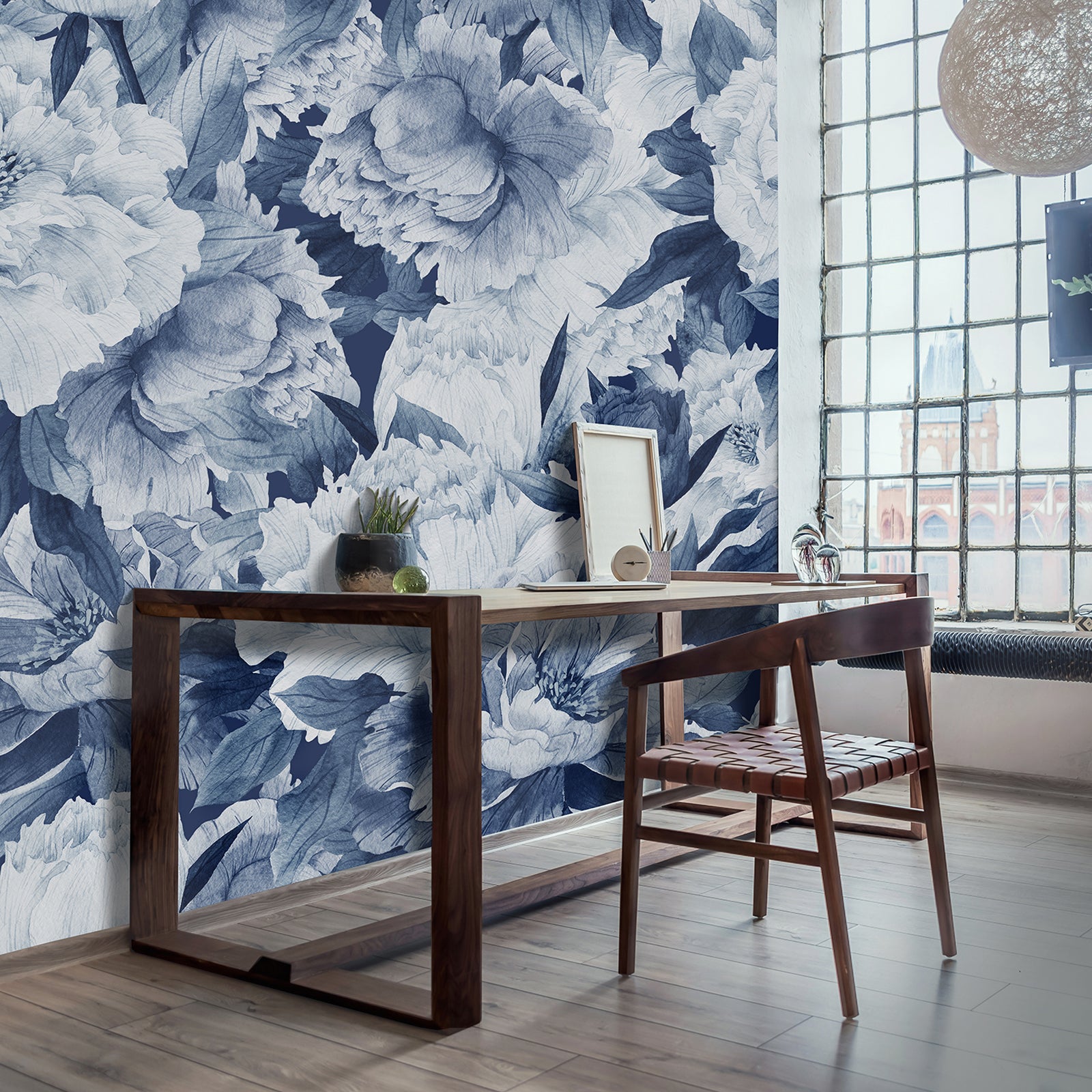 Blue Peony Wallpaper