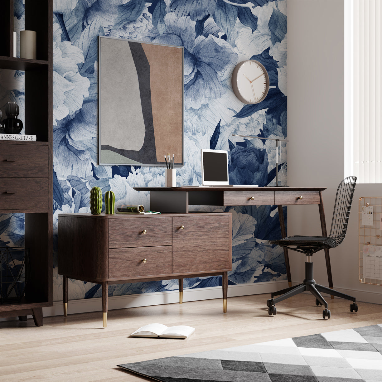 Blue Peony Wallpaper