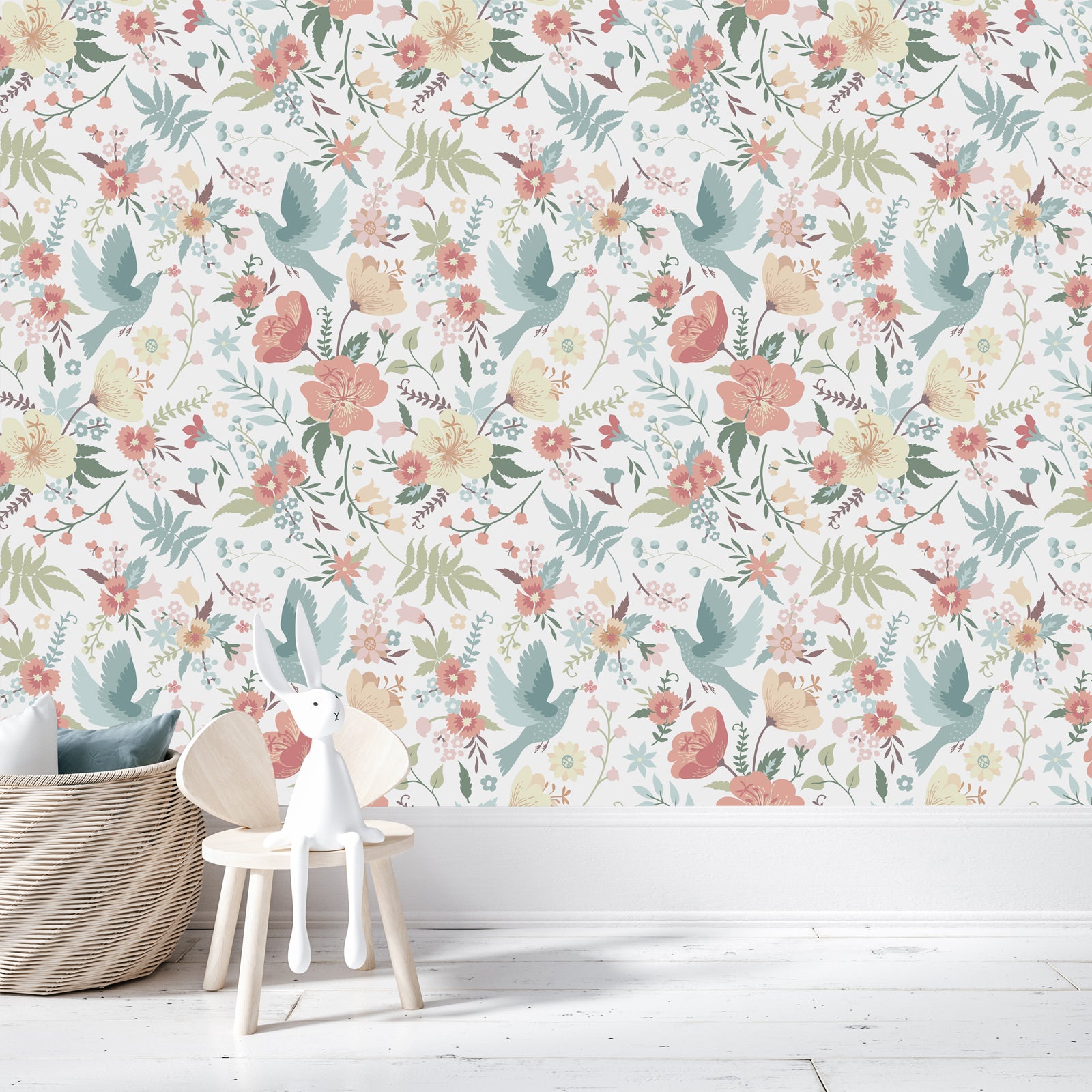 Flowers with birds