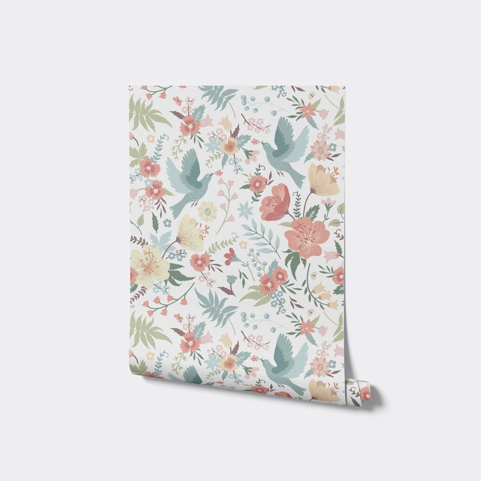 Flowers with birds