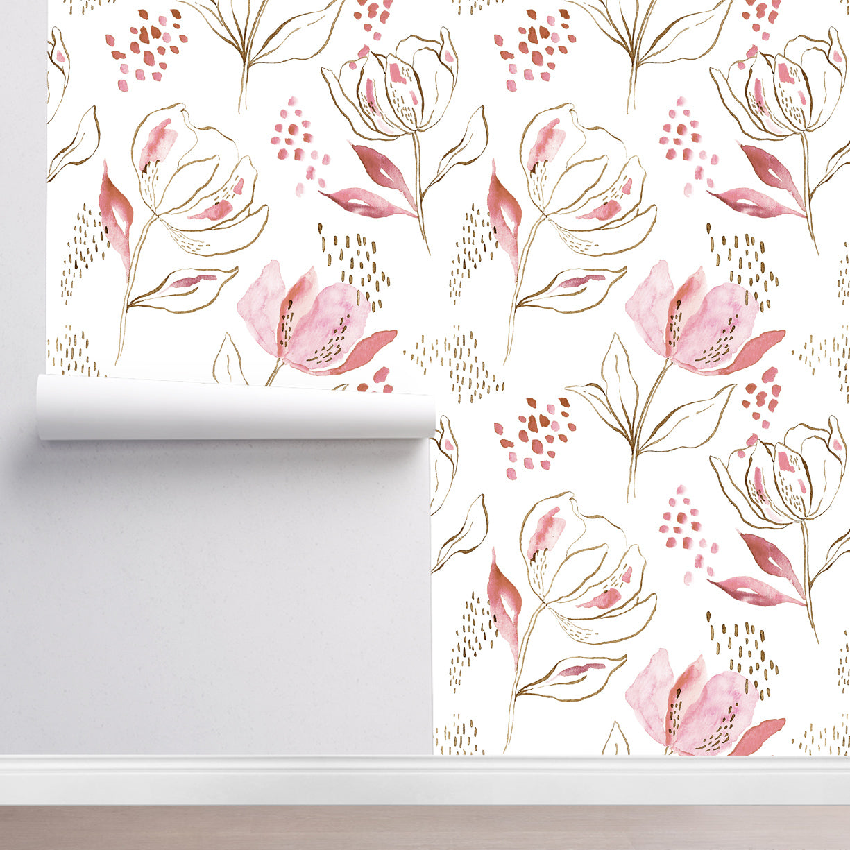 Blooming Watercolor Flowers
