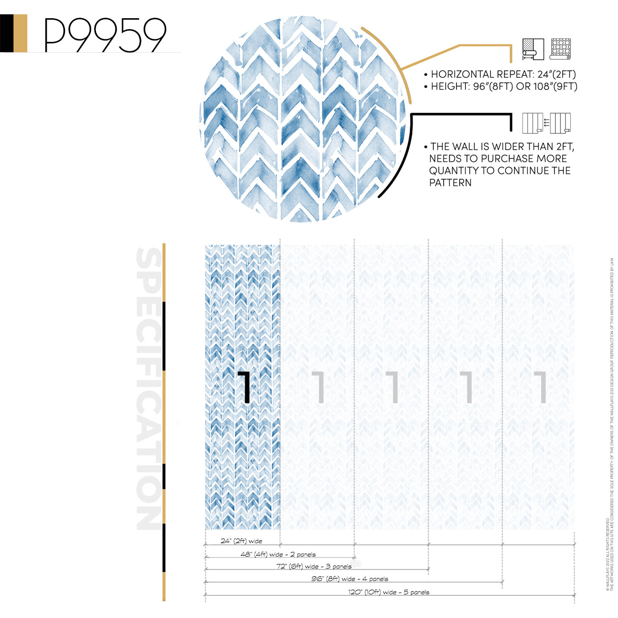 Chevron Blue Watercolor Wallpaper