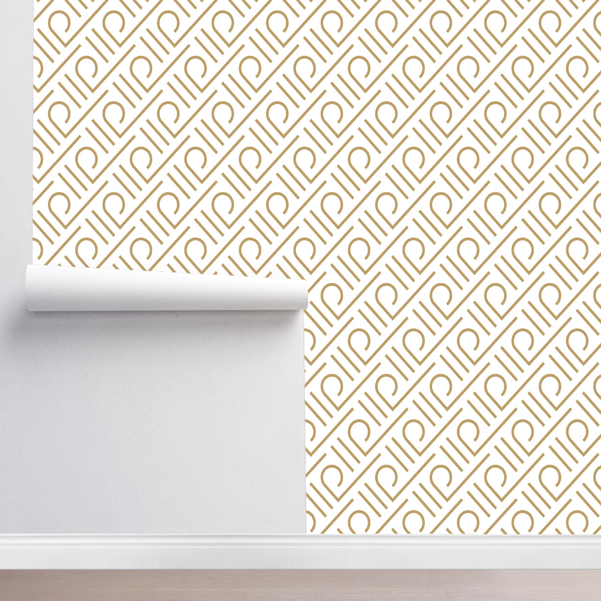 Golden Axis – Modern Geometric Wallpaper