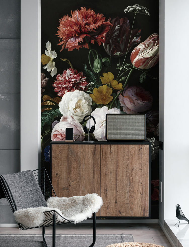 Dark Flowers Removable Wallpaper | Wallplays